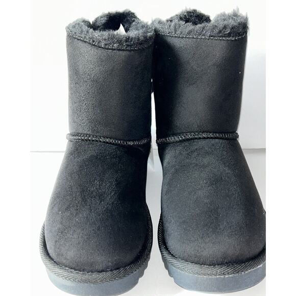 New Pescool Black Faux Fur Lined Ankle Boots EU 37 US 6.5 - Picture 3 of 5